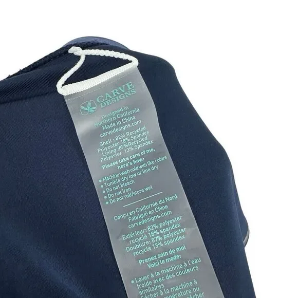 Carve Designs Lorenzo Swim Shorts Medium Navy Blue Bottoms Summer UPF NWT #h - Picture 8 of 10